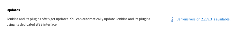 ‘Available Jenkins update’